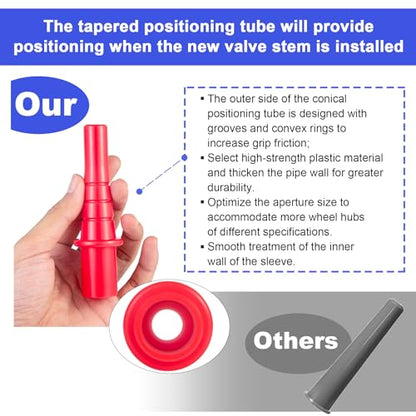 Quick Change Tire Valve Tool Kit,Tire Valve Stem Core Quickly Replacement Tool Kit,Perfect Tool for Replacing Leaky Valves in Cars,ATVs,Trucks,Motorcycles, etc.with 5 TR413 Valve,4-Way Valve Tool - size: Set B