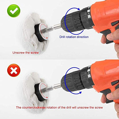 Buffing Wheel for Drill,8 pcs Buffing Pad Polishing Wheel Kits,Wheel Shaped Polishing Tool for Metal Aluminum,Stainless Steel,Chrome,Jewelry,Wood,Car,Ceramic,Glass,etc
