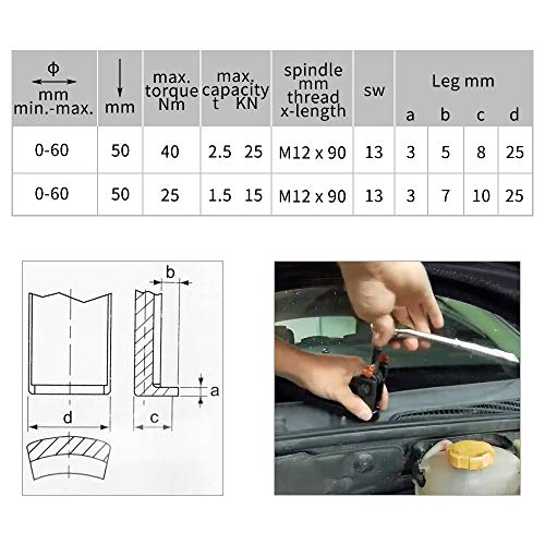Advanced Adjustable Wiper Arm Puller - OTUAYAUTO Battery Terminal Removal Kit, Heavy Duty Windshield Wiper Remover Tool