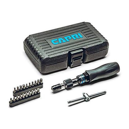 Capri Tools CP21075 Certified Limiting Torque Screwdriver Set, Small, Black, 10-50 in-lbs / Manual - size: 10-50 in-lbs / Manual