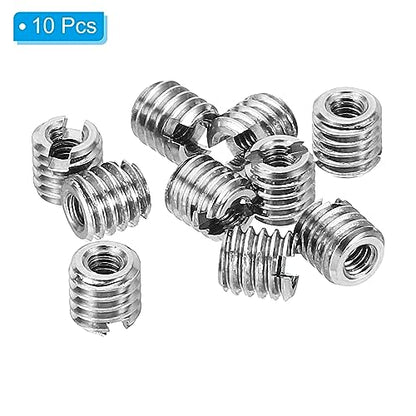 PATIKIL Thread Adapters Sleeve Reducing Nut, 10 Pcs M4*0.7 Male to M2*0.4 Female Repairing Insert Nut Screw Reducer Conversion Stainless Steel Fastener 4mm - size: M2xM4x4mm