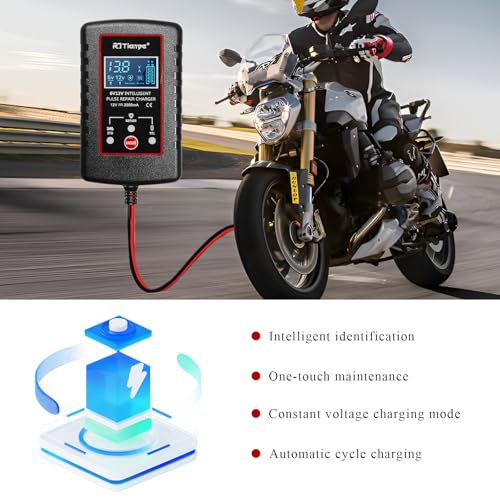 Car Battery Charger, 6V/12V Smart Pulse Battery Repair & Desulfator with ASE Adapter Cable, Intelligent Automatic Trickle Charger Maintainer for Car Truck Motorcycle Marine