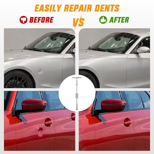 GOOACC Car Dent Puller Repair Kit Paintless Dent Removal Tool 2 in 1 T-Bar Slide Hammer Puller Upgrade Detachable Auto Body Dents Remover for Car Hail Damage Door Ding Metal Surface - color: 1PCS Dent Puller Kit
