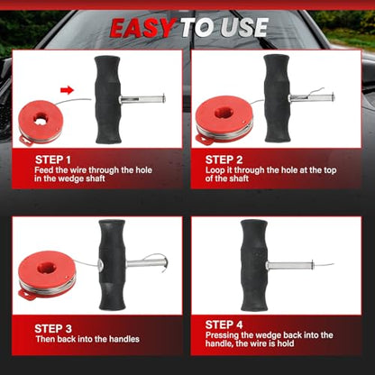 DASBET 7-Piece Windshield Removal Tool Kit for Classic Vintage Car, Windscreen Remover Set, Automotive Wind Glass Remover Hand Tool