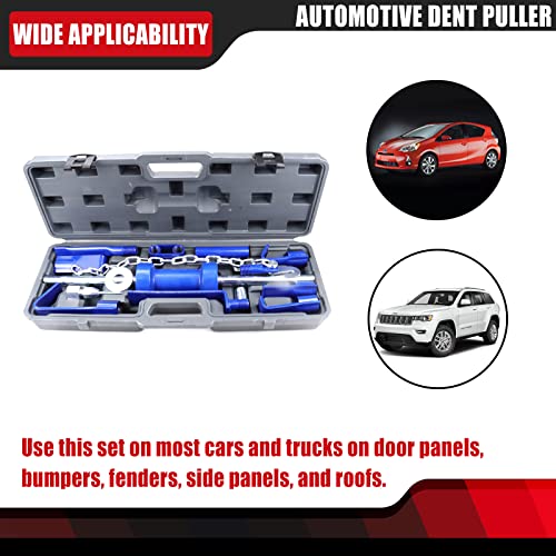 Automotive Dent Puller with 20lbs Universal Slide Hammer | Auto Body Truck Repair Tool Kit 20Repair Frame Set with Carrying Case 15PCS