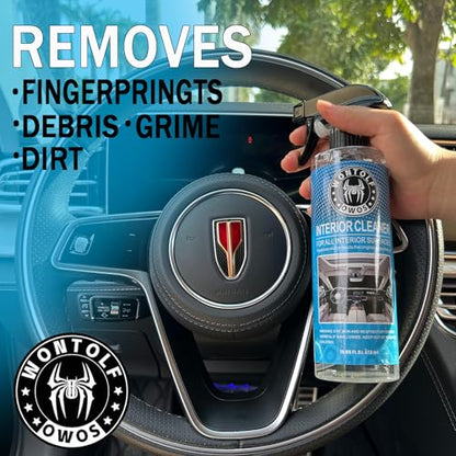Wontolf 17pc Car Wash Kit, Car Cleaning Kit with Car Wash Brush Long Handle, Car Wash Soap, Interior Cleaner, Wheel Cleaner, Window Squeegee, Car Interior Detailing Kit for Cars Trucks RVs SUVs