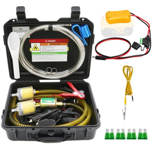 24V Fuel Transfer Pump Set,Cordless Gas Transfer Pump(24V-Set-02) | Battery Adapter,Compatible with DeWALT Battery - color: 24V-Set-02