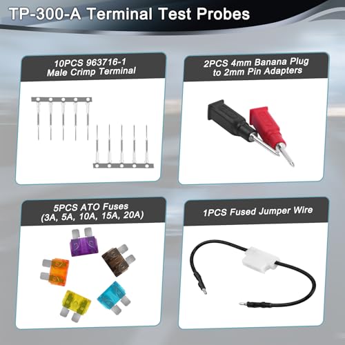 J-35616 TP-300-A Terminal Test Probes Lead Kits | Compatible with GM Vehicles Alternative to EL-35616-300-A, 35616 (34PCS)