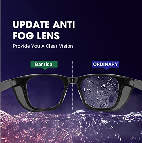 Safety Glasses Anti-Fog Goggles Protective Eyewear Anti Blue Light Protection Glasses For Women And Men - color: Black