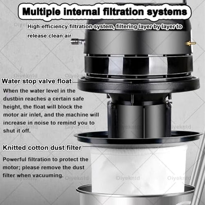 Commercial Carpet Cleaner Machine, 3 in 1 Portable Ex-Tractor for Car Detailing, Stainless Steel Body Vacuum Cleaner for Carpet/Sofas Cleaner Machine 80L - size: 80L