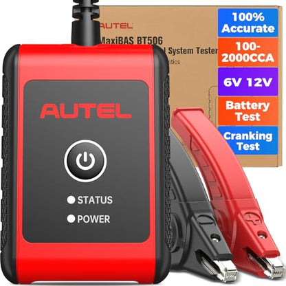 Autel MaxiBAS BT506 12V Battery Tester, 100-2000 CCA Digital Auto Battery Load Tester, Automotive Alternator Charging/Cranking System Analyzer for Car Truck Motorcycle ATV SUV Boat Yacht