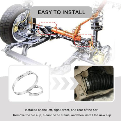 20PCS CV Boot Clamp Kit Include 5PCS Small and 5PCS Large Hose Clamps,Adjustable Hose Clamps Stainless Steel,Universal Pipe Clamps for Fasten Steering Dust Covers and Fuel Hoses (20PCS) - color: 20pcs