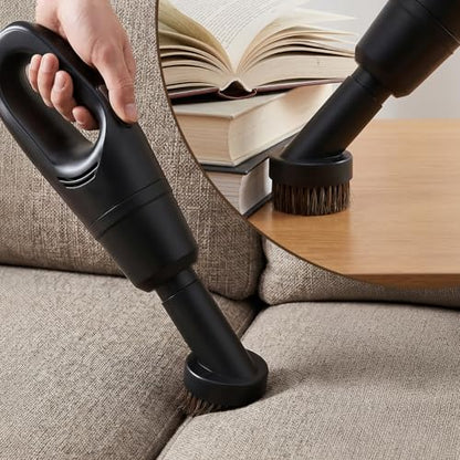 Horse Hair Brush Vacuum Attachment Set 3PCS, Round Dusting Brush for 1.25 Inch Hose, Soft Bristle Vacuum Attachments for Carpet Upholstery Cleaning, Canister Stick Vacuums Accessories