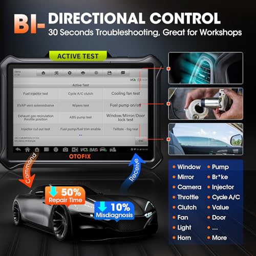 OTOFIX D1 ECU Coding Diagnostic Scanner for Car, 2-Year Free Update,2026 Bi-Directional Scan Tool with All Systems Diagnosis,40+ Resets, FCA AutoAuth, CAN FD & DoIP, Upgraded of D1 Lite