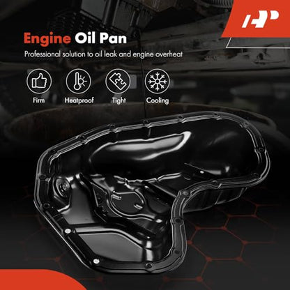 A-Premium Lower Engine Oil Pan Sump with Drain Plug Compatible with Toyota Camry 2007-2017, RAV4 2006-2012, Highlander 2008-2016, Sienna 2011-2013, Avalon, Venza & Lexus RX350, RX450h, ES350, 3.5L