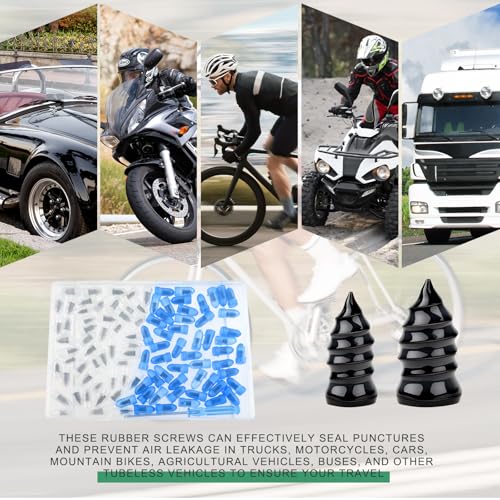 35 Pcs Tire Repair Rubber Nail Self Tapping Tire Repair Screws Kit for Trucks Motorcycles Cars and Other Vacuum Tire Vehicles