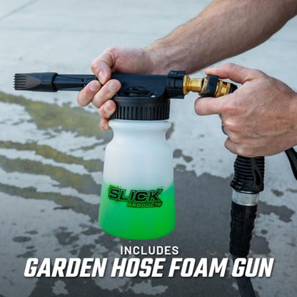 Slick Products Off-Road Wash (64 oz.) + Garden Hose Foam Gun Bundle – Super Concentrated ATV, UTV, Dirt Bike, Truck & Jeep Wash Foam Shampoo for Heavy Dirt and Mud - color: Off-Road Wash