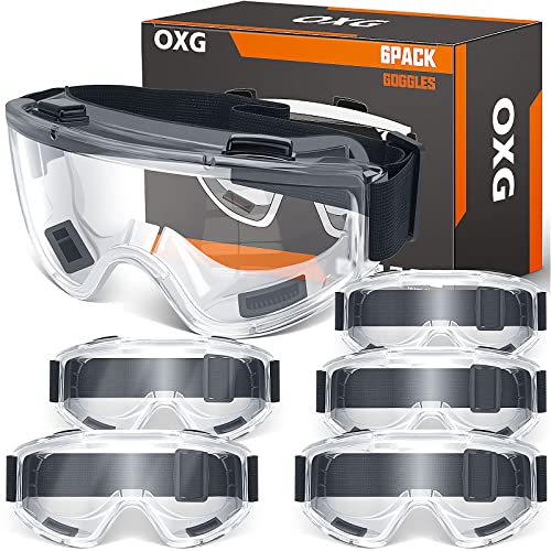 OXG Safety Goggles ANSI Z87.1 Glasses, Anti-Fog Protective Safety Glasses Lab Goggles Men Women Eye Protection Goggles - color: Clear