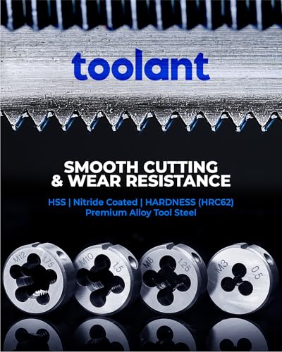 toolant Professional Tap and Die Set, HSS Nitrided Taps with 3-Piece Progressive Design for Blind Holes, Heavy-Duty Metric Threading Tool Kit for Mechanics, Engine Block & Mold Repair - size: 32pcs