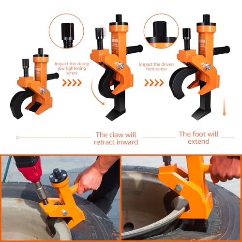 BESTOOL Pneumatic Bead Breaker Heavy Duty Tire Change Tool for Car Truck, Tractor, Mower, ATV, RV, Golf Cart - color: Orange
