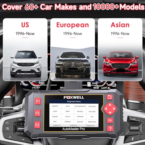 FOXWELL OBD2 Scanner Diagnostic Tool NT604, ABS/SRS/Transmission/Check Engine Code Reader for Cars and Trucks, 2026 diagnostic scanner for all vehicles, EN/ES Ver., Lifetime Update, Live Data, AutoVIN | Car Scanner with Live Data, Lifetime Free Updates, o