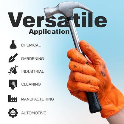 Raxwell Nitrile Disposable Gloves - Puncture-Resistant Work Gloves - Diamond Grip for Food Prep, Cleaning & Cooking - size: Small, style: 1000 Count