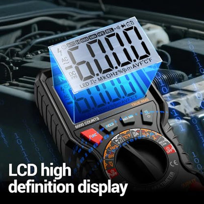 ANENG Multimeter,TRMS 6000 Counts Magnetic High Resolution Digital Tester | Auto Ranging MAX/MIN Voltmeter Measures AC/DC Voltage,Current,Resistance,Capacitance, NCV,Data Hold Amp for Automotive - style: 6000 Counts(Combination Kit)