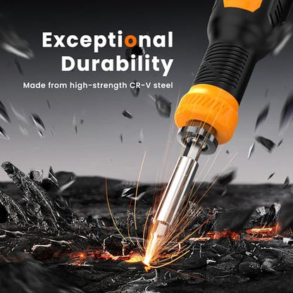 JOREST 25 in 1 Multi Screwdriver Set, Magnetic Multitool Screwdriver Tool All in One, Multibit Screwdriver with Torx, Flat Head, Phillips, Hex, Square, Portable Tool Kit for Daily Repairs