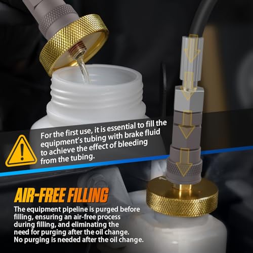 AST603 Electric Brake Bleeder Kit,110V Brake Fluid Bleeder Machine with Liquid Level Monitoring,Easy One Person Operation,Air-Free Filling - size: AST603 Auto