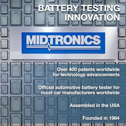 Midtronics MDX-650P SOH -12V & 24V Digital Battery Conductance & Electrical System Analyzer Battery Tester + Printer - I0' Cables, SOH Graph, Tool Bag