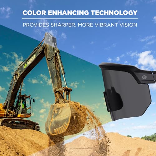 Ergodyne Skullerz AEGIR Anti Fog, Anti Scratch Safety Sunglasses, High Contrast Color Enhancing Lenses, ANSI z87.1 - color: High Contrast Smoke Lens