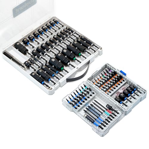 toolant 34pcs Impact Magnetic Nut Driver Set & 52-Piece S2 Steel Screwdriver Bit Set - size: 86 Piece