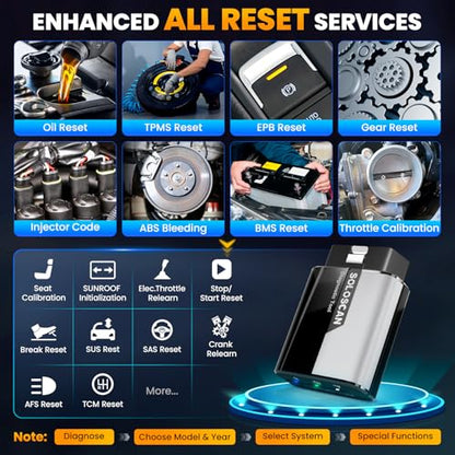 KINGBOLEN Soloscan for GM OBD2 Scanner Bluetooth, Lifetime Update | Bidirectional Scan Tool for iOS & Android, All Reset Service, Full System Diagnostic Tool for Buick/Chevy/Cadillac/GMC