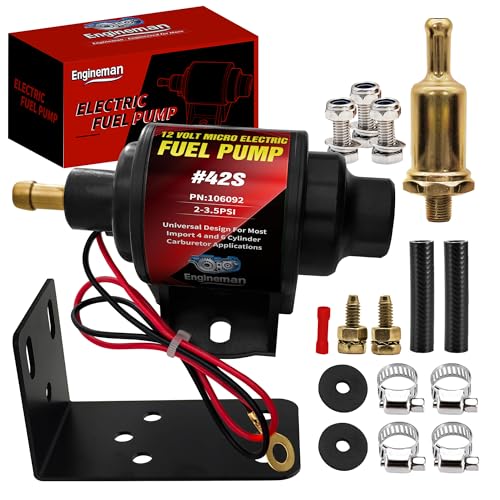 Gasoline Electric Fuel Pump Universal 5/16 Inch Inlet and Outlet Inline 12V 1-2A 28GPH 2-3.5 PSI Operating Fuel Pressure - color: 2-3.5PSI 28 GPH for Gasoline