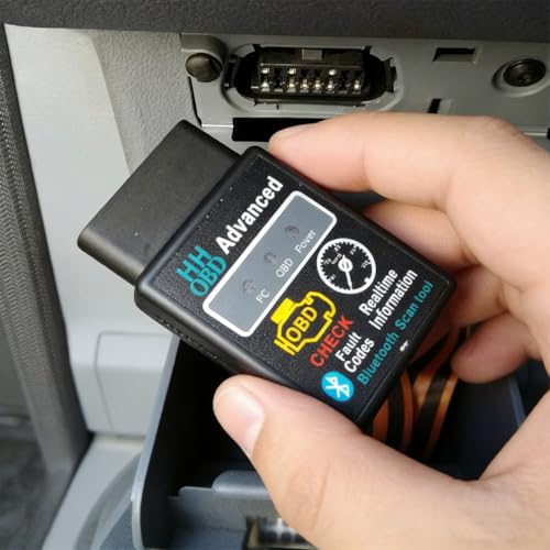 Zpana Car Bluetooth OBD2 Scanner, Wireless OBDII Automotive Code Reader Diagnostic Tool, Vehicle Bluetooth Scan Engine Fault Diagnosis Tester Adapter Accessories, Universal Fit