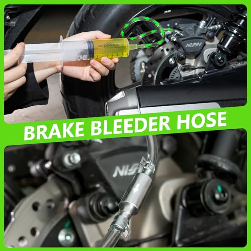 2 Pack Brake Bleeder Kit,Hydraulic Disc Clutch Bleeding Kit 2pcs 100ML Syringes 2pcs 50cm Hoses with One Way Check Valve for Hydraulic System Bleeding, Motorcycle ATV Quad System