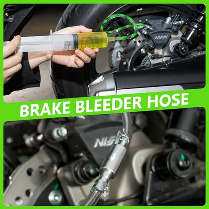 2 Pack Brake Bleeder Kit,Hydraulic Disc Clutch Bleeding Kit 2pcs 100ML Syringes 2pcs 50cm Hoses with One Way Check Valve for Hydraulic System Bleeding, Motorcycle ATV Quad System
