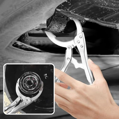 Upgraded Oil Filter Pliers,Adjustable Vice Grips with Jaw Capacity 1.59"-2.77",Anti-slip Locking Wrench/Oil Filter Wrench for Removing and Installing Firm Oilfilter