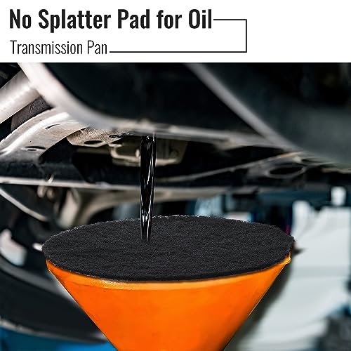 Saillong 2 Pcs 18'' Round Oil Drain Splash Pad, No Splatter Pad Fit 1.5-20 Gal Oil Drain Pan, Anti Splash Oils Change Mat for Car Changing Oils Transmission Drains Pan
