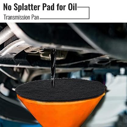 Saillong 2 Pcs 18'' Round Oil Drain Splash Pad, No Splatter Pad Fit 1.5-20 Gal Oil Drain Pan, Anti Splash Oils Change Mat for Car Changing Oils Transmission Drains Pan