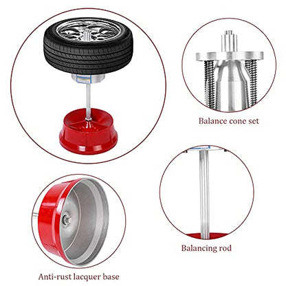 Portable Bubble Wheel Balancer, Heavy Duty Professional Tire Rim Balancing Machine Hubs Wheel Tire Balancer Bubble Level Heavy Duty Rim for Automotive Cars Trucks