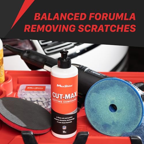 Maxshine Professional Mini Cordless Polisher (M0312 V2) Kit - Portable, Lightweight (1.93 lbs), 6-Speed DA/Rotary Polisher for Auto Detailing, Scratch & Swirl Repair, Paint Protection, Gloss & Shine