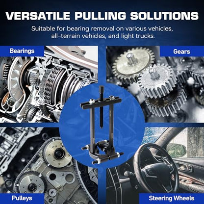 KOOPOOL Bearing Puller and Splitter Kit, Separator and Puller Set, Pinion Bearing Puller and Wheel Removal Tool, 5 Ton Capacity Bearing Separator with 2’’ and 3’’ Bearing Separator Jaws, 14Pcs (Blue) - color: BLUE
