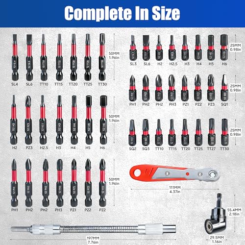 86-Piece Magnetic Impact Nut Driver Set, SAE & Metric, 1/4-Inch Hex Shank | CR-V nut drivers with S2 impact bits and sockets, plus a 90° right-angle drill adapter, flexible extension and mini ratchet. - size: 86pcs