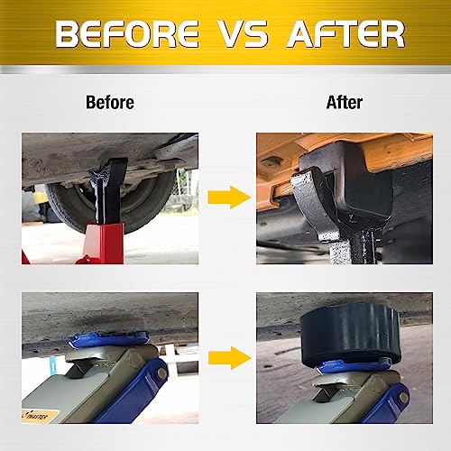 TONDA Jack Pads, Universal Rubber Rail Pinch Weld Protector, Slotted Adapter for Jack Stand and Floor Jack - color: JACK PAD SET