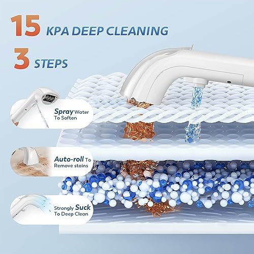 Upholstery Cleaner Machine, Portable Carpet Deep Cleaner Machine, Handheld Rug Spot Cleaner, Small Wet Extractor Vacuum, Hand Held Sofa Shampooer, Pet Stain Cleaning Machine