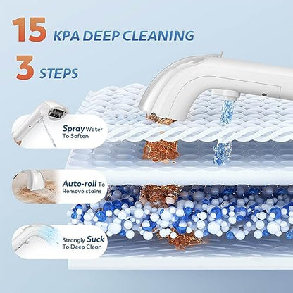 Upholstery Cleaner Machine, Portable Carpet Deep Cleaner Machine, Handheld Rug Spot Cleaner, Small Wet Extractor Vacuum, Hand Held Sofa Shampooer, Pet Stain Cleaning Machine
