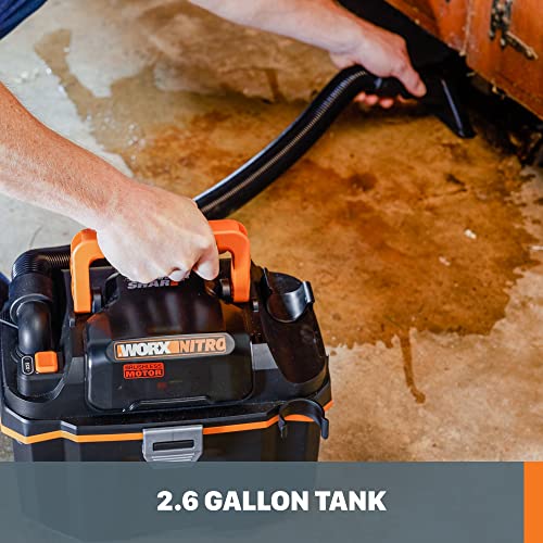 WORX Nitro WX031L.9 20V 2.1 Gal Cordless Wet/Dry Vacuum (Tool Only), Black, Orange - style: 20V Cordless Wet/Dry Vacuum (Tool Only)