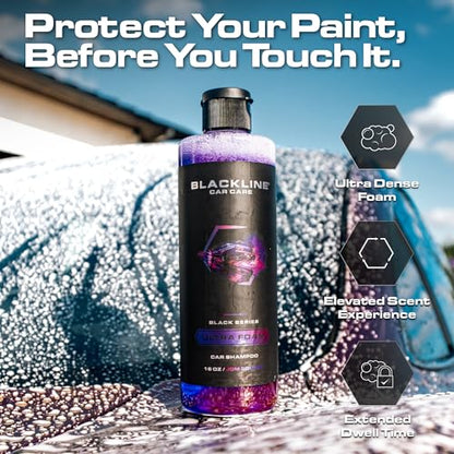 Blackline Automotive Extreme Foaming Car Shampoo - Extreme Ultra Foam Perfect for Ceramic Coatings - Compatible with Foam Cannon for Pressure Washer (64 Fl Oz, Cotton Candy) - size: 64 Fl Oz (Pack of 1)