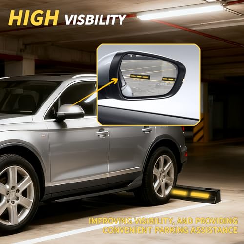 1 Pc 3" H Parking Stopper for Garage Parking Aid Heavy Duty Rubber Wheel Stops Durable High-Visibility Tire Blocks Parking Aid Gadgets Tire Stops for Cars Trucks RVs with Bolt Installation - size: 3"H 1pcs